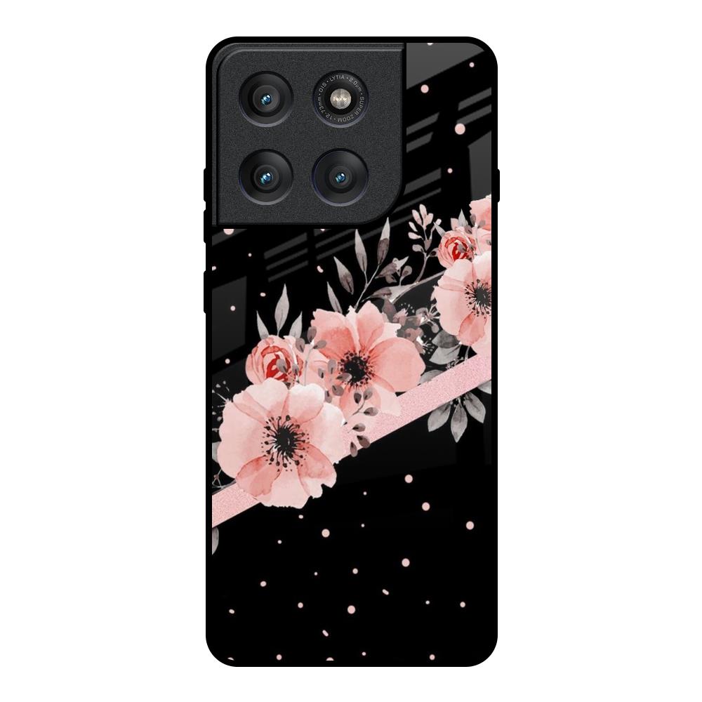 Floral Black Band Motorola Edge 60 Pro Glass Back Cover Online