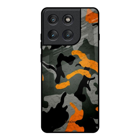 Camouflage Orange Motorola Edge 60 Pro Glass Back Cover Online