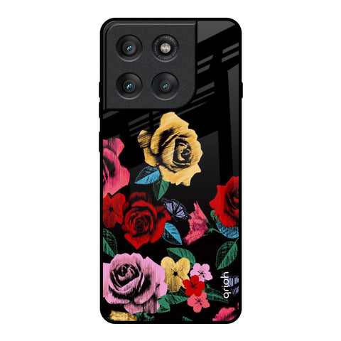 Floral Decorative Motorola Edge 60 Pro Glass Back Cover Online