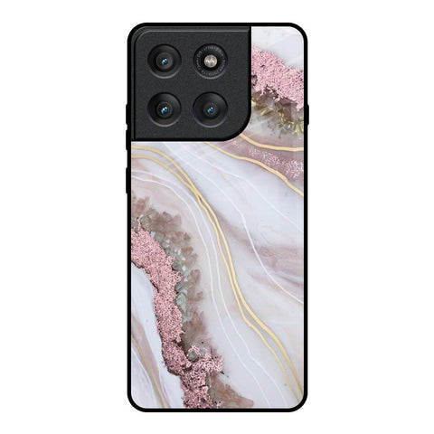 Pink & Gold Gllitter Marble Motorola Edge 60 Pro Glass Back Cover Online