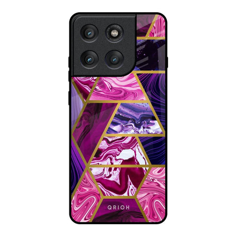 Electroplated Geometric Marble Motorola Edge 60 Pro Glass Back Cover Online