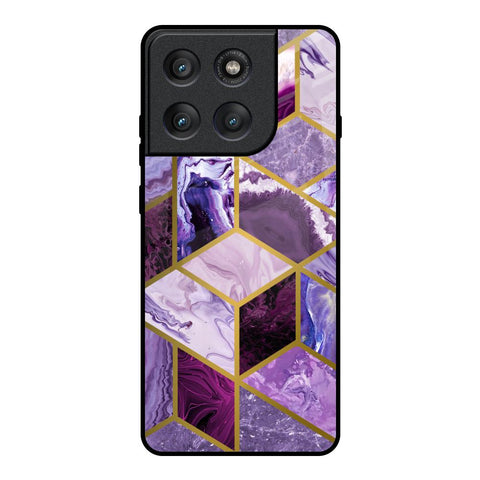 Purple Rhombus Marble Motorola Edge 60 Pro Glass Back Cover Online