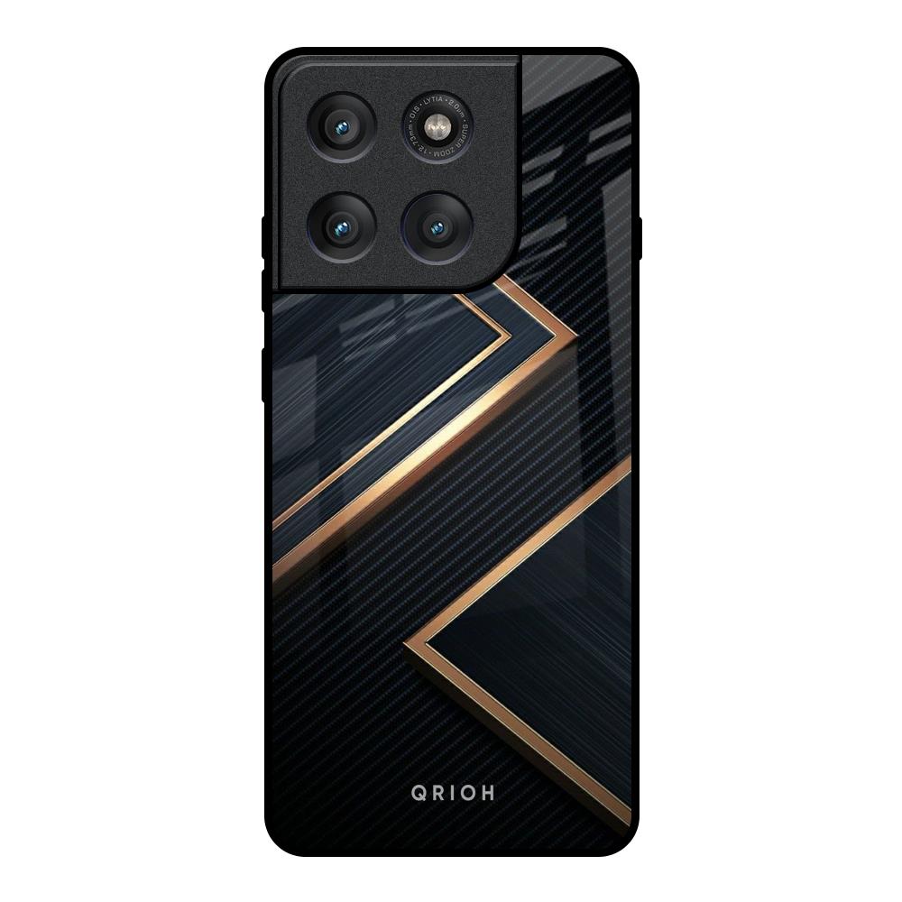 Sleek Golden & Navy Motorola Edge 60 Pro Glass Back Cover Online