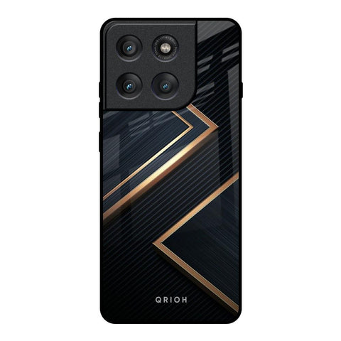 Sleek Golden & Navy Motorola Edge 60 Pro Glass Back Cover Online