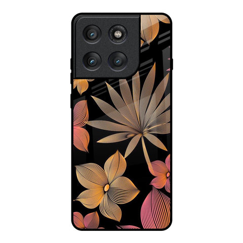 Lines Pattern Flowers Motorola Edge 60 Pro Glass Back Cover Online