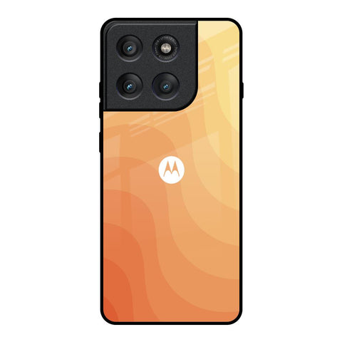 Orange Curve Pattern Motorola Edge 60 Pro Glass Back Cover Online