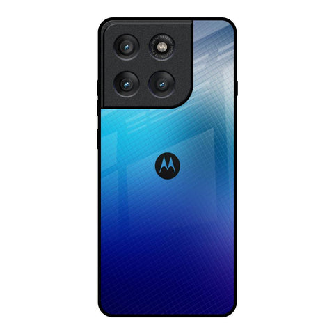 Blue Rhombus Pattern Motorola Edge 60 Pro Glass Back Cover Online
