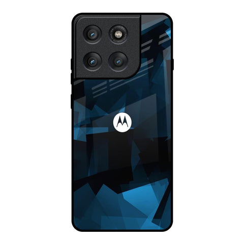 Polygonal Blue Box Motorola Edge 60 Pro Glass Back Cover Online
