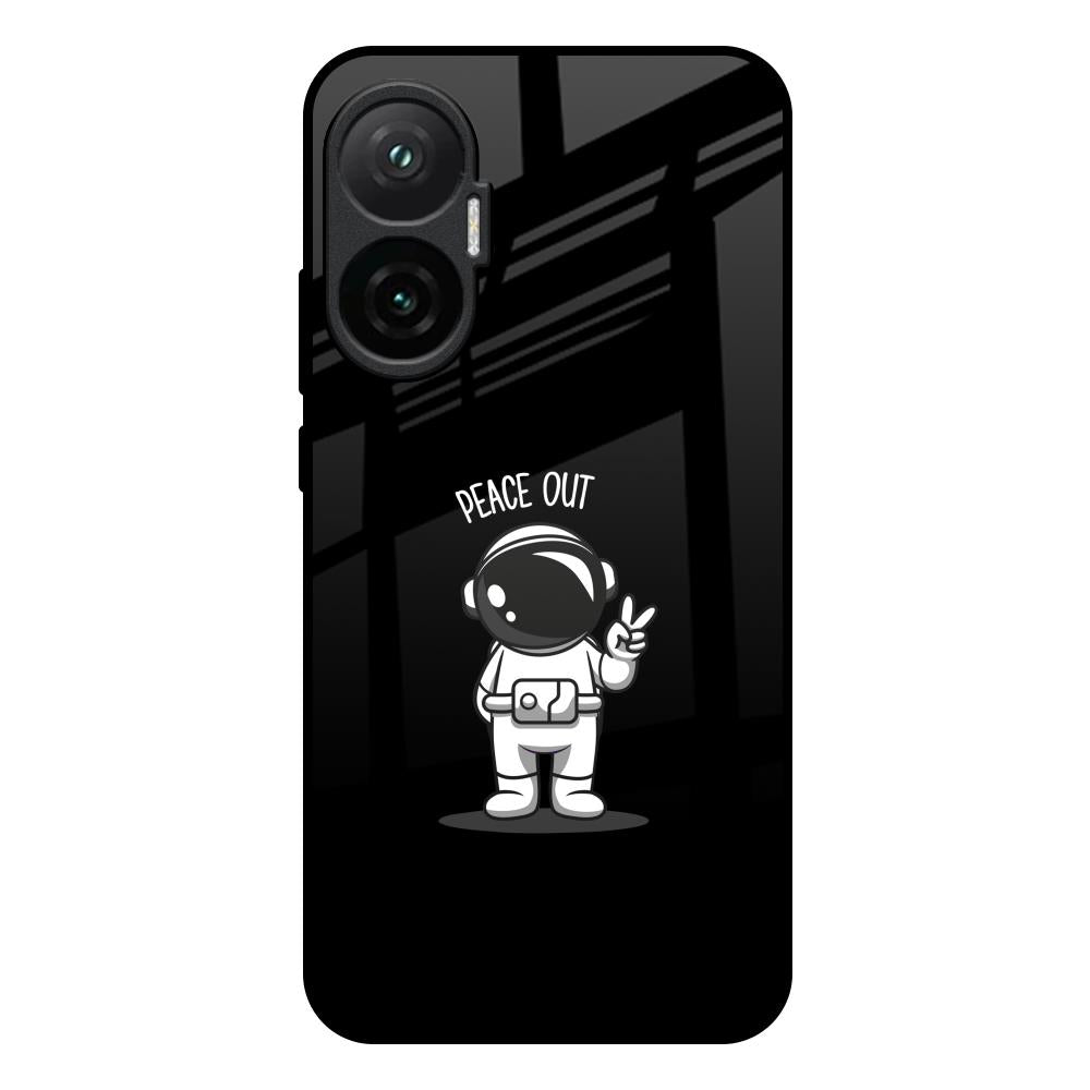 Peace Out Astro Poco F7 5G Glass Back Cover Online