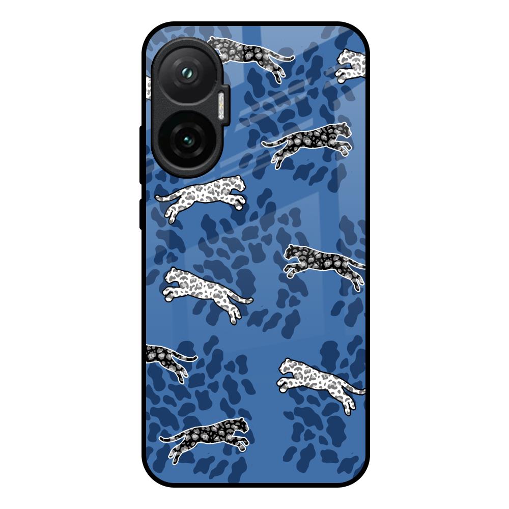 Blue Cheetah Poco F7 5G Glass Back Cover Online