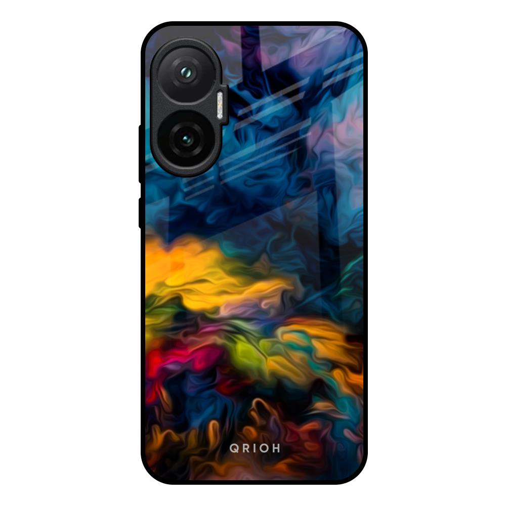 Multicolor Oil Painting Poco F7 5G Glass Back Cover Online