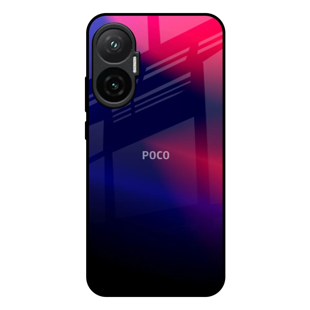 Blue Ombre Poco F7 5G Glass Back Cover Online