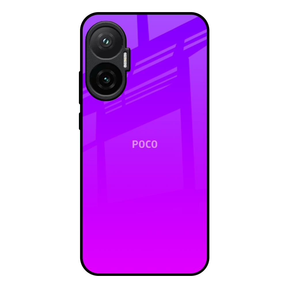 Purple Pink Poco F7 5G Glass Back Cover Online