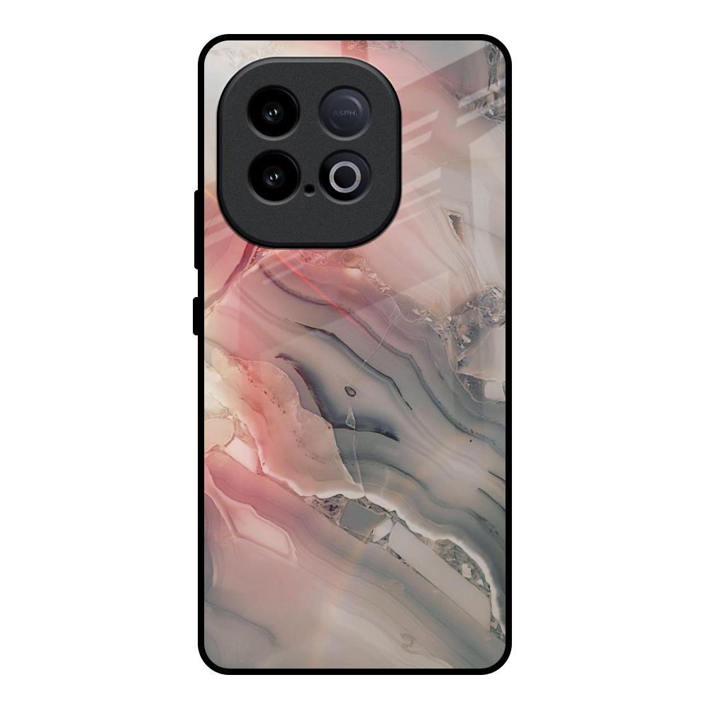 Pink And Grey Marble iQOO Neo 10 5G Glass Back Cover Online