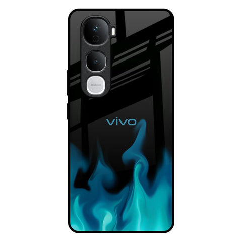 Teal Flames Vivo Y400 Pro 5G Glass Back Cover Online