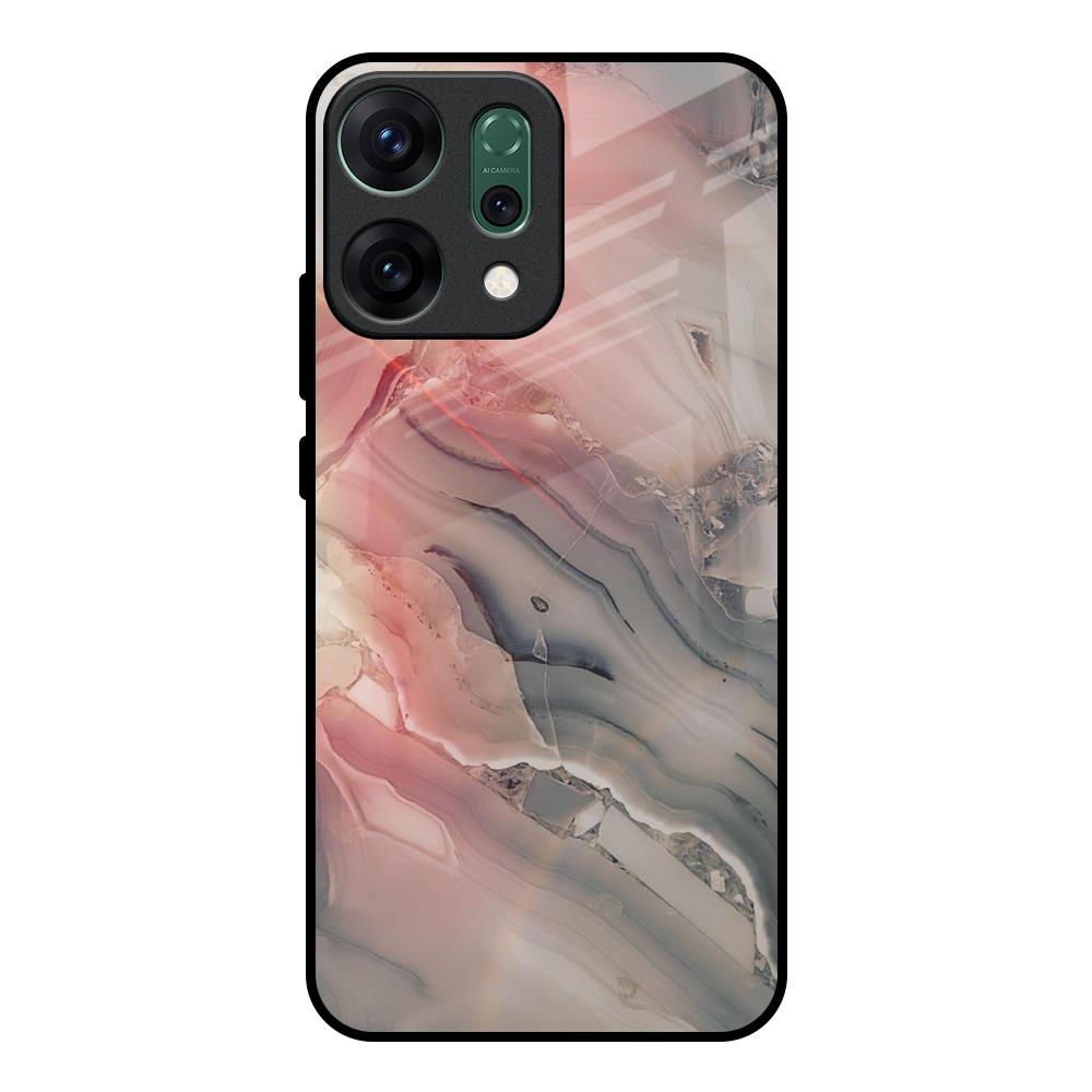 Pink And Grey Marble Oppo Reno14 pro 5G Glass Back Cover Online