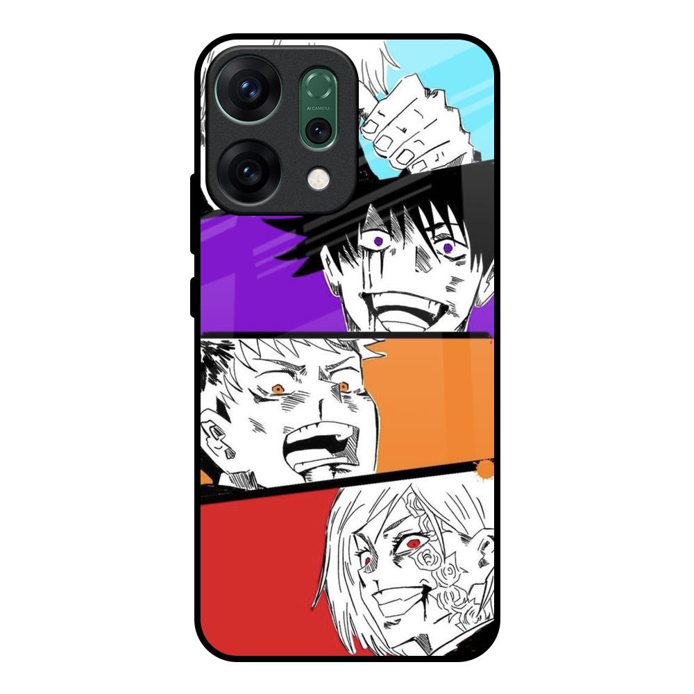 Anime Sketch Oppo Reno14 pro 5G Glass Back Cover Online