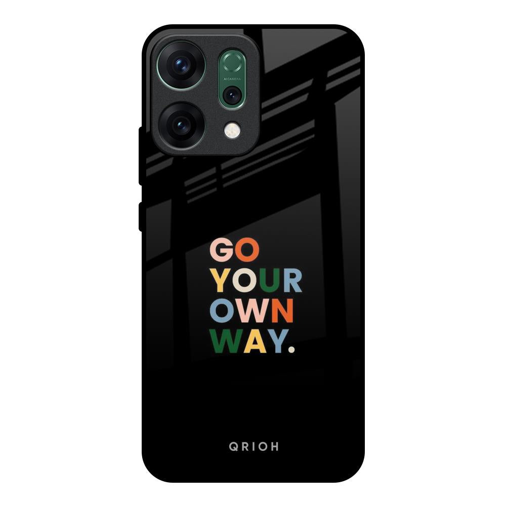 Go Your Own Way Oppo Reno14 pro 5G Glass Back Cover Online