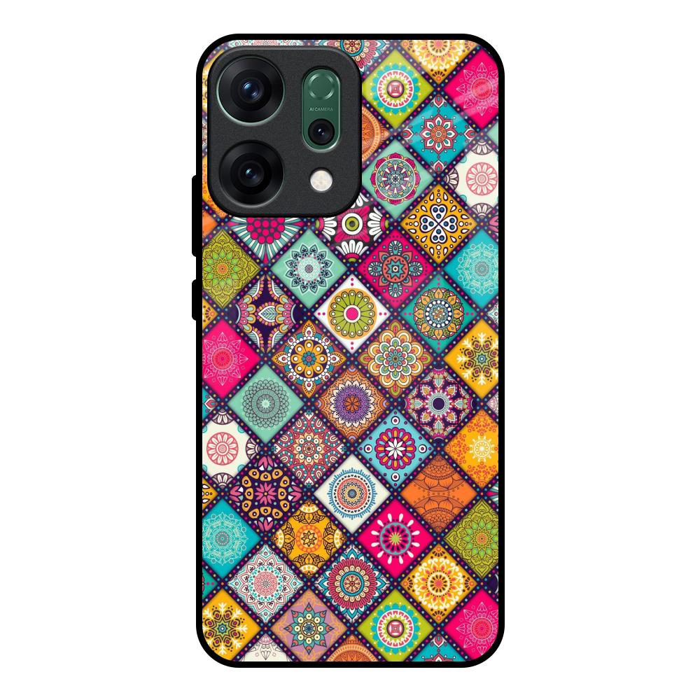 Multicolor Mandala Oppo Reno14 pro 5G Glass Back Cover Online