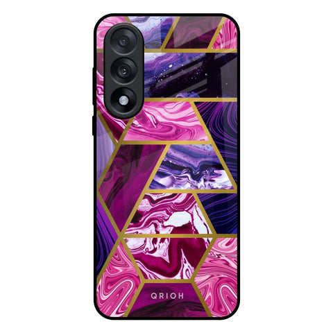 Electroplated Geometric Marble OnePlus Nord 5 5G Glass Back Cover Online