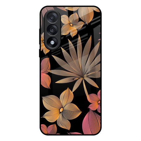 Lines Pattern Flowers OnePlus Nord 5 5G Glass Back Cover Online