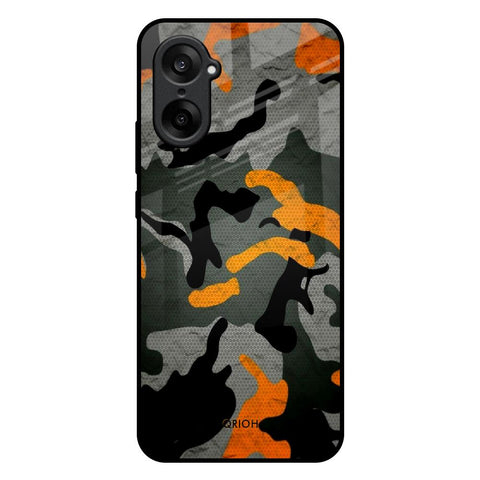 Camouflage Orange OnePlus Nord CE5 5G Glass Back Cover Online