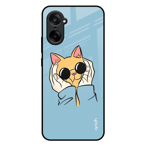 Adorable Cute Kitty OnePlus Nord CE5 5G Glass Back Cover Online
