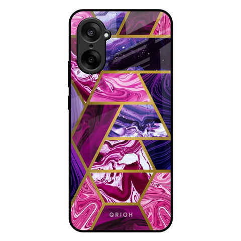 Electroplated Geometric Marble OnePlus Nord CE5 5G Glass Back Cover Online