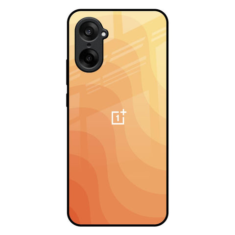 Orange Curve Pattern OnePlus Nord CE5 5G Glass Back Cover Online