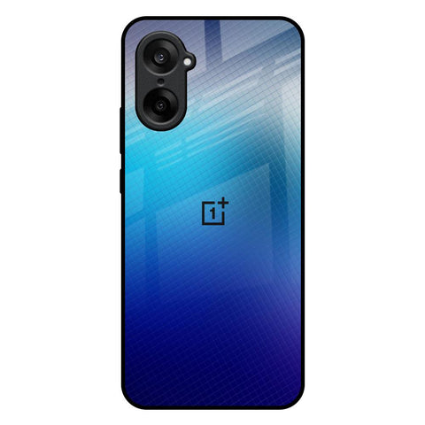 Blue Rhombus Pattern OnePlus Nord CE5 5G Glass Back Cover Online