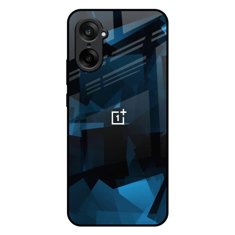 Polygonal Blue Box OnePlus Nord CE5 5G Glass Back Cover Online