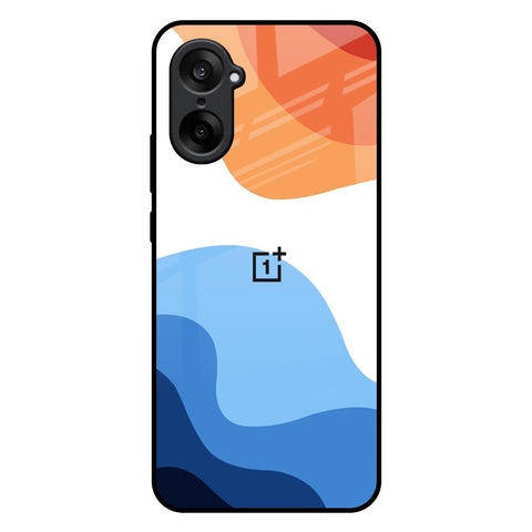 Wavy Color Pattern OnePlus Nord CE5 5G Glass Back Cover Online