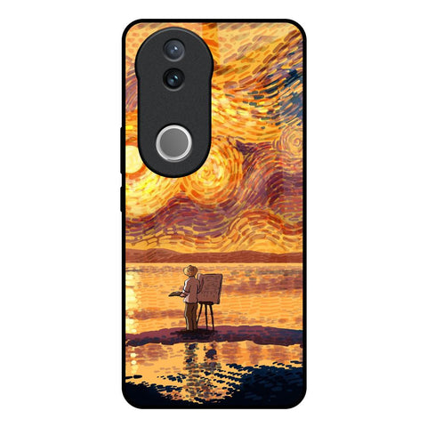 Sunset Vincent IQOO Z10R 5G Glass Back Cover Online