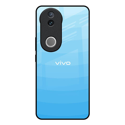 Wavy Blue Pattern IQOO Z10R 5G Glass Back Cover Online