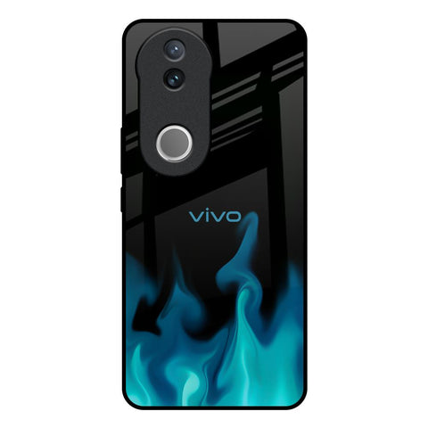 Teal Flames IQOO Z10R 5G Glass Back Cover Online