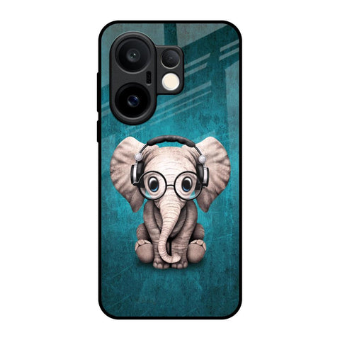Adorable Baby Elephant Vivo X200 FE 5G Glass Back Cover Online