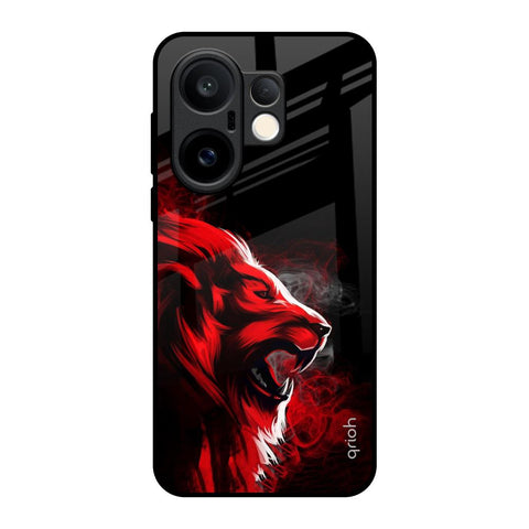 Red Angry Lion Vivo X200 FE 5G Glass Back Cover Online