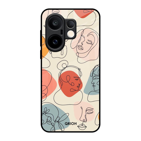 Abstract Faces Vivo X200 FE 5G Glass Back Cover Online