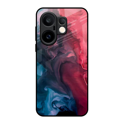 Blue & Red Smoke Vivo X200 FE 5G Glass Back Cover Online