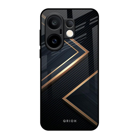 Sleek Golden & Navy Vivo X200 FE 5G Glass Back Cover Online