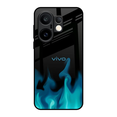 Teal Flames Vivo X200 FE 5G Glass Back Cover Online