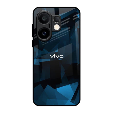 Polygonal Blue Box Vivo X200 FE 5G Glass Back Cover Online