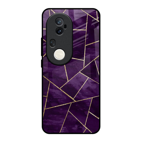 Geometric Purple Vivo T4 Ultra 5G Glass Back Cover Online