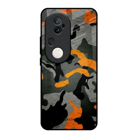 Camouflage Orange Vivo T4 Ultra 5G Glass Back Cover Online