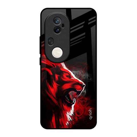 Red Angry Lion Vivo T4 Ultra 5G Glass Back Cover Online