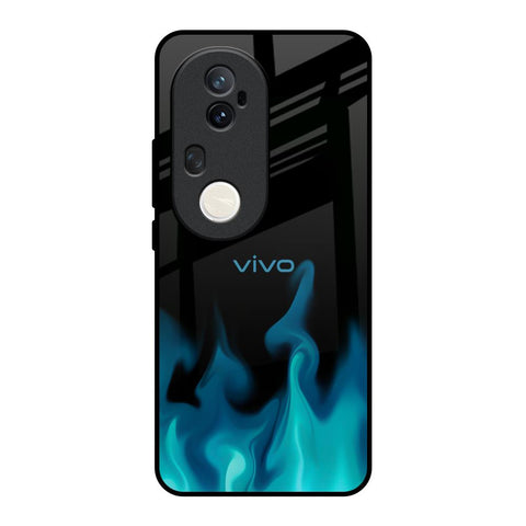 Teal Flames Vivo T4 Ultra 5G Glass Back Cover Online