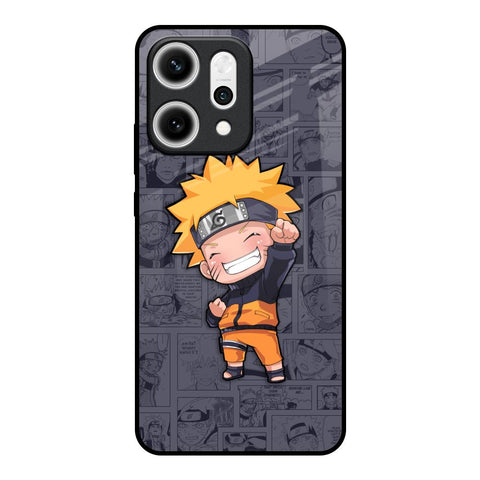 Orange Chubby Oppo Reno14 5G Glass Back Cover Online