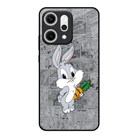 Cute Baby Bunny Oppo Reno14 5G Glass Back Cover Online