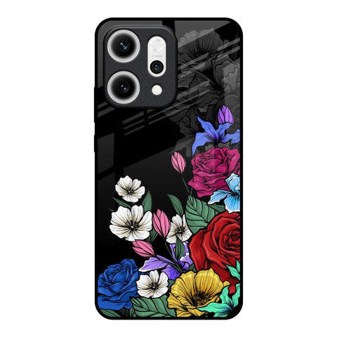 Rose Flower Bunch Art Oppo Reno14 5G Glass Back Cover Online