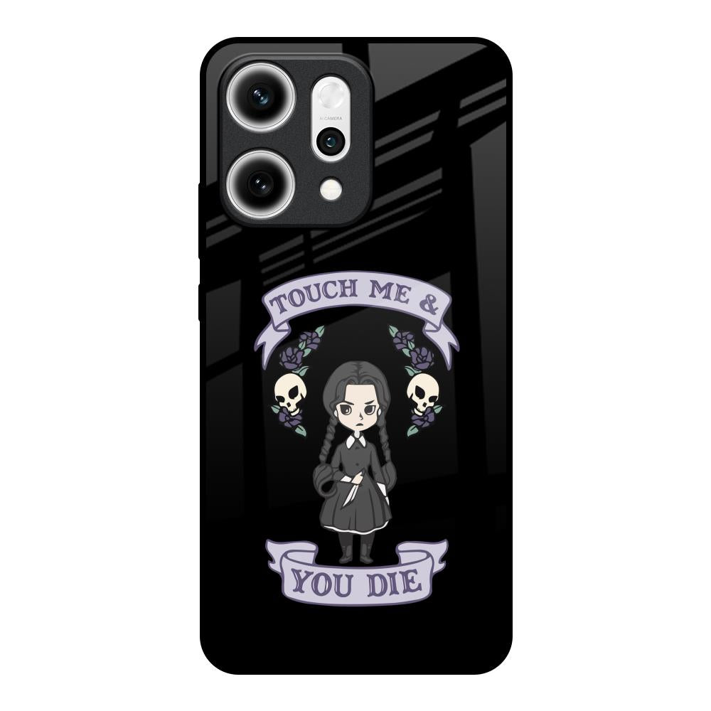 Touch Me & You Die Oppo Reno14 5G Glass Back Cover Online